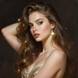portrait of russian women, intricate, elegant, glowing lights, highly detailed, digital painting, artstation, glamor pose, concept art, smooth, sharp focus, illustration, art by artgerm and thomas kinkade, artey freytag