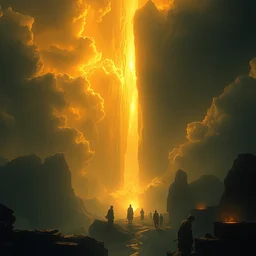 ta ha, volumetric lighting, highly detailed, by greg rutkowski, god looking at me, lofty heavens