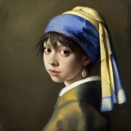 portrait of Ryuk from Death Note anime, oil painting by Jan Vermeer van Delft