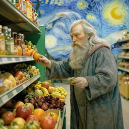 gandalf buying groceries by van gogh