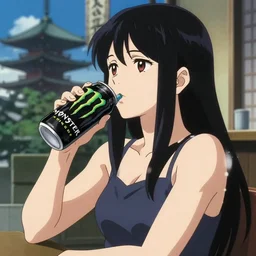 girl drinks monster energy, contemplation, anime epic artwork, kyoto animation, key visual, 4 k, ultra fine detail