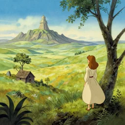 a beautiful middle earth landscape by mary blair
