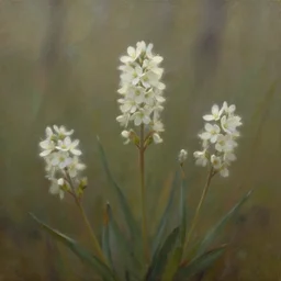 twinflower ( linnaea borealis ). gouache fairytale art, russian romanticism, muted palette, backlighting, depth of field