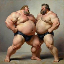 stunning bodybuilder defeating metabo man, highly detailed painting by gaston bussiere, craig mullins, j. c. leyendecker, 8 k