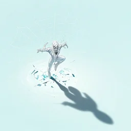 doctor strange, long shadow, light colors, white magic, web, spider, by greg rutkowski, multiple dimensions, shattered glass, refractions, highly detailed, environmental light, cinematic by francis tnehunreal, octane render, nvidia, concept art, close up