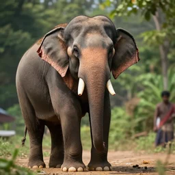photorealistic ganesh in real life as an elephant, national geographic
