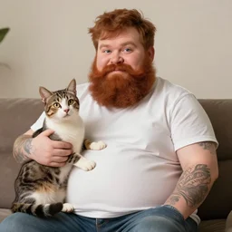 Fat neckbeard with his egirl kitten