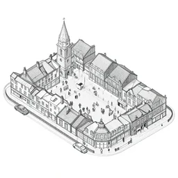 isometric drawing of Maidenhead town centre