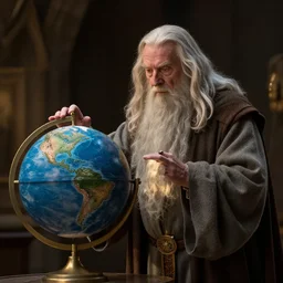 Gandalf pondering his orb by Todd Lockwood