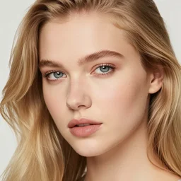 detailed portrait of a beautiful blonde girl