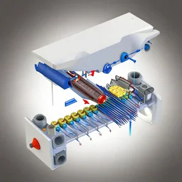 negative entropy generator with field effect interface, exploded view diagram