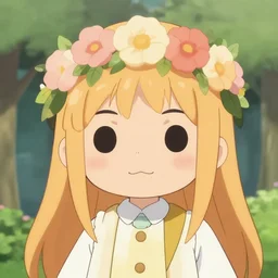 cute fanart of Asriel Dreemurr wearing a floral wreath