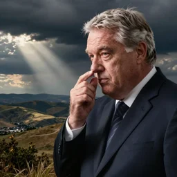 photo of viktor orban picking his nose by lee jeffries