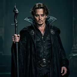 johnny depp, dnd character, undead, lich, hyper real, photo real, high detail, movie shot, by dan mumford