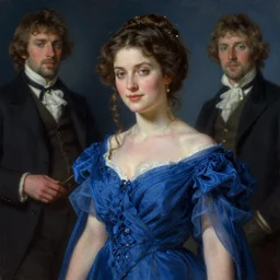 scene portrait female in blue, trending on art station, art by ivan aivazovsky and ambrosius benson and chesley bonestell, elegant, the most beautiful image ever seen