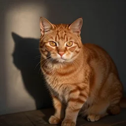 atmospheric, ginger cat