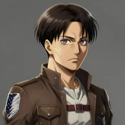 portrait of a man by Greg Rutkowski, Levi Ackerman from Attack on Titan, highly detailed portrait, digital painting, artstation, concept art, smooth, sharp focus illustration, Artstation HQ