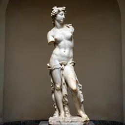 the photo of a full body marble sculpture of the goodness venus sculpted by leonardo da vinci