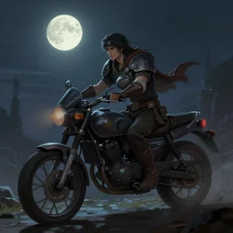 the night rider, fantasy, artstation
