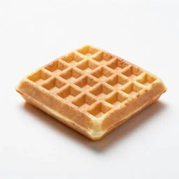 iridescent waffle, professional product shot, isolated on a pure white background, centered, entire object in frame, sharp focus, soft studio lighting