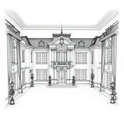 interior blueprint of a mansion
