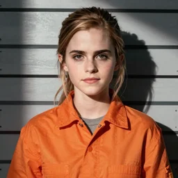 emma watson mugshot, orange jumpsuit