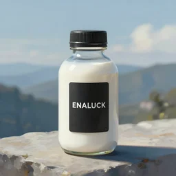 concept art of a healthy and natural white liquid dietary supplement in a round transparent bottle with black sticker on it, by aenaluck, artgerm and roberto ferri and greg rutkowski, light blue and white tones, digital painting, artstation, concept art, smooth, sharp foccus ilustration hq