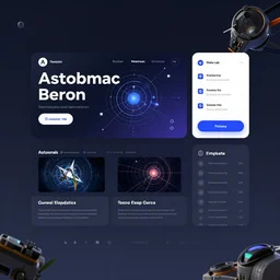 beautiful render of a futuristic canva template for viewing astrometrics, uiux by halo lab and greg rutkowski, new and noteworthy on dribbble, trending on artstation, unreal engine, 8 k hd wallpaper, kitbash, elements, adobe express, figma template, game assets, asset pack, well rendered