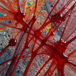 hyper realistic bloods and tar pattern, art by greg rutkowski, intricate, ultra detailed, photorealistic, vibrante colors, colorful, trending on artstation, 4 k, 8 k