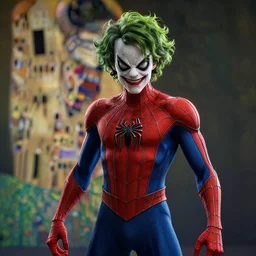 giger spider joker, hyper detailed, digital art, trending in artstation, cinematic lighting, studio quality, smooth render, unreal engine 5 rendered, octane rendered, art style by klimt and nixeu and ian sprigger and wlop and krenz cushart.