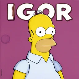 the cover of the album igor with homer simpsons head on it