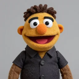 creed bratton as a muppet. highly detailed felt. hyper real photo. 4 k.