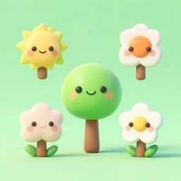 cute 3 d nature sprites