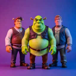 cronenberg flesh monster shrek by wayne barlow and greg rutkowski and donato giancola, action figure, sofubi, studio lighting, colored gels, colored background, xf iq 4, 1 5 0 mp, 5 0 mm, f 1. 4, iso 2 0 0, 1 / 1 6