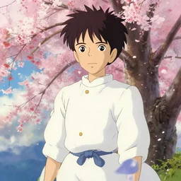 sakura, in the style of studio ghibli, j. c. leyendecker, greg rutkowski, artgerm