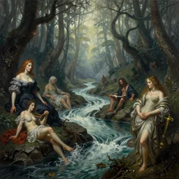 acheron river of hell | highly detailed oil painting, hyperrealistic, very intrincate | cinematic lighting, award - winning | by rachel ruysch, giger, beksinski and bocklin | by austin osman spare and william blake, trending on artstation, cgsociety, official art, octane.