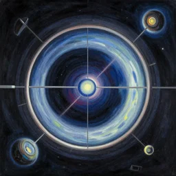 intergalactic stargate portal on a space ship by wassily kandinsky