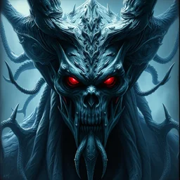 portrait of tzeentch from warhammer 4 0 k by hr giger, greg rutkowski, luis royo and wayne barlowe, 8 k
