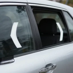 a car with ((((open)))) (closed) windows, photo, highly detailed, 4k