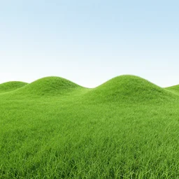 grassy field shaped like a sine wave