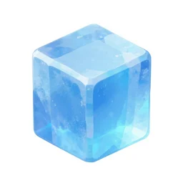 3 - d isometric ice block object for game, zoomed out view, styled after frozen, myvmk, with detailed, clean, cartoon, pixar, disney, toon shader, arnold maya render, unreal engine, artgerm, artstation by miha rinne, white background