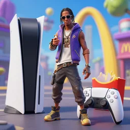 Travis Scott fortnite playstation 5 mcdonalds