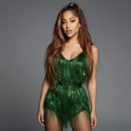 ariana grande modeling as poison ivy, professional photograph