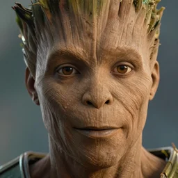 film still of vin diesel as groot in the new guardians of the galaxy movie, 4 k, highly detailed face, detailed eyes