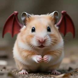 a mix from god and satan as a hamster, 8 k, hd, high details