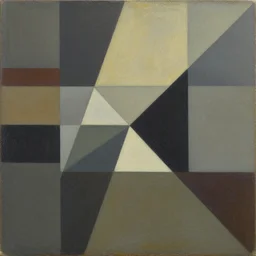 geometric abstract encaustic painting