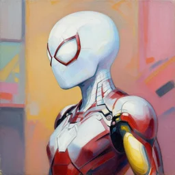 greg manchess portrait painting of a light female iron spiderman as overwatch character, medium shot, asymmetrical, profile picture, organic painting, sunny day, matte painting, bold shapes, hard edges, street art, trending on artstation, by huang guangjian, gil elvgren, ruan jia, greg rutkowski, gaston bussiere