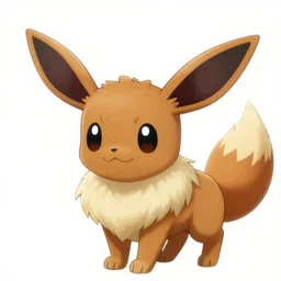 portrait of a tiny light brown Eevee-fox hybrid, Pokemon, Eevee, brown fur, cute, detailed fur, furaffinity, fanart