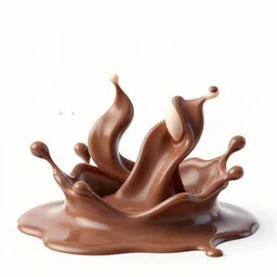 wave sweets hot chocolate milk choco lactose liquid brown dark twist splatter splash reflective river pool molten light frothy mix flavour ocean. with clipping path. copy space. 3 d illustration