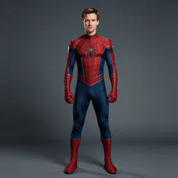full body portrait, tobey maguire spider - man, raimi costume, symmetrical, ultra realistic face nikon d 8 5 0. sigma 8 5 mm f 1. 4 dg hsm a. aperture f / 3. 5. shutter speed 1 / 6 0. iso 1 6 0 0